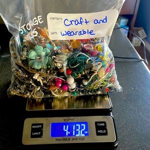 4 pounds of wearable and crafters jewelry.